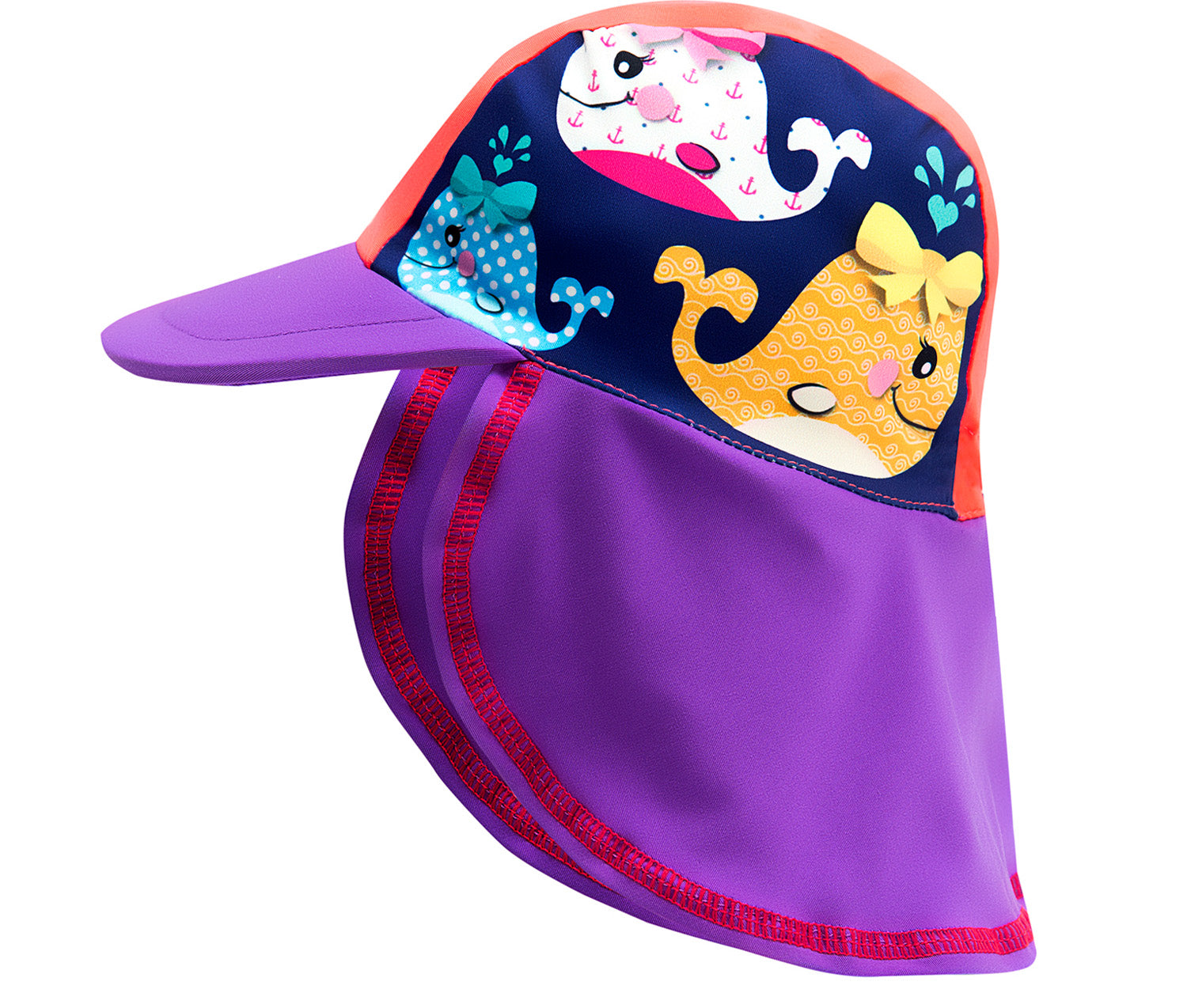 Gorra de protección solar para bebé con estampados marinos / Ref 219