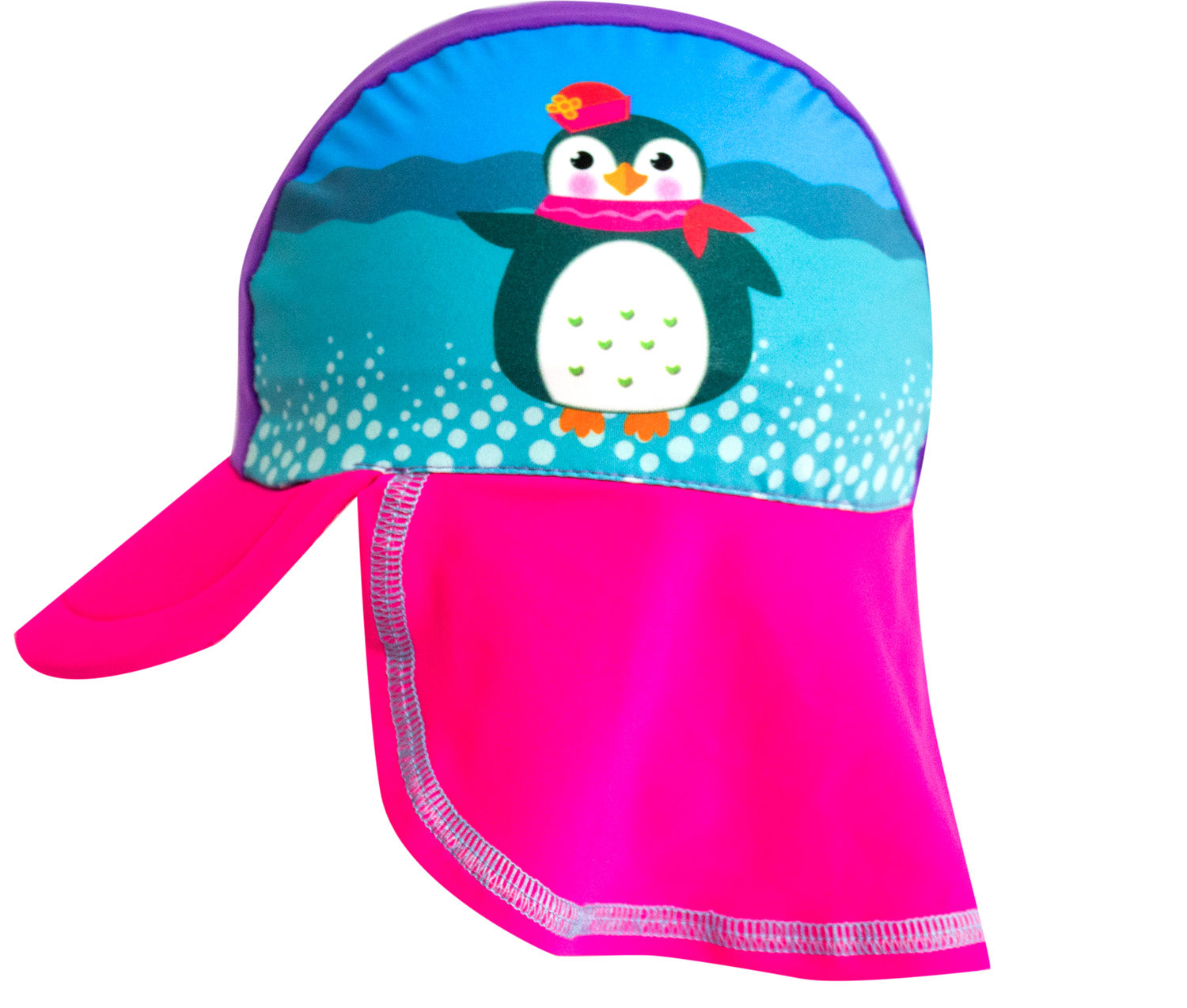Gorra proteccion solar para bebé con estampado pinguino marino / Ref 229