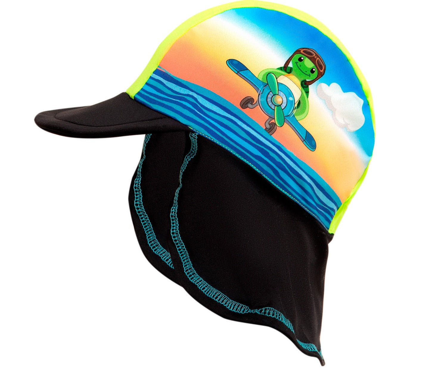 Gorra proteccion solar para bebé con estampado tortuga aviadora / Ref 246