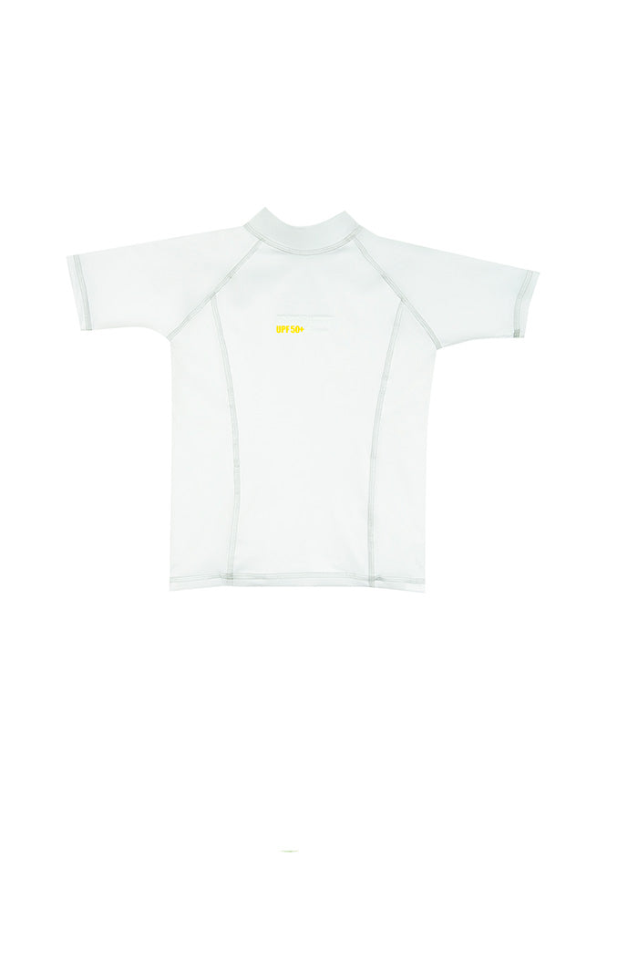 camiseta de baño manga corta color blanco para niño / Ref 706