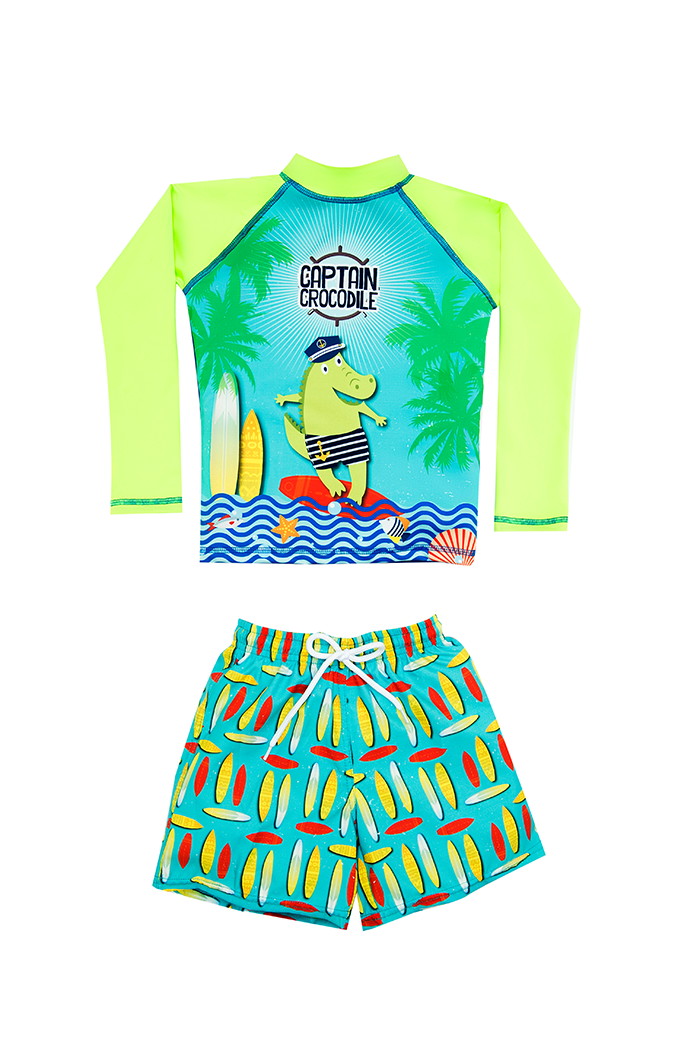 Traje de Baño para Bebé Niño Manga Larga Surf con Protección UV / Ref 305