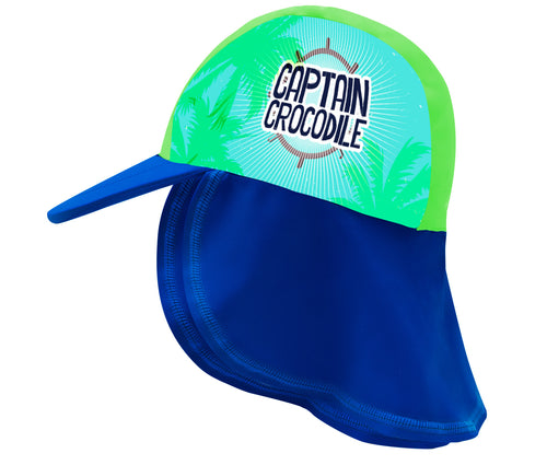 Gorra protección solar para bebé con estampado capitana cocodrilo  / Ref 224