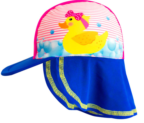 Gorra protección solar para bebé con estampado pato nadador  / Ref 227