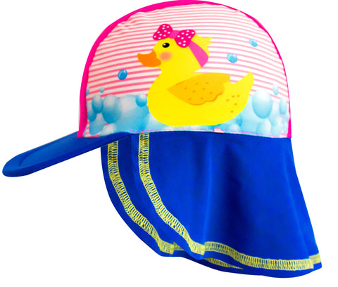 Gorra fucsia, protección solar para bebé