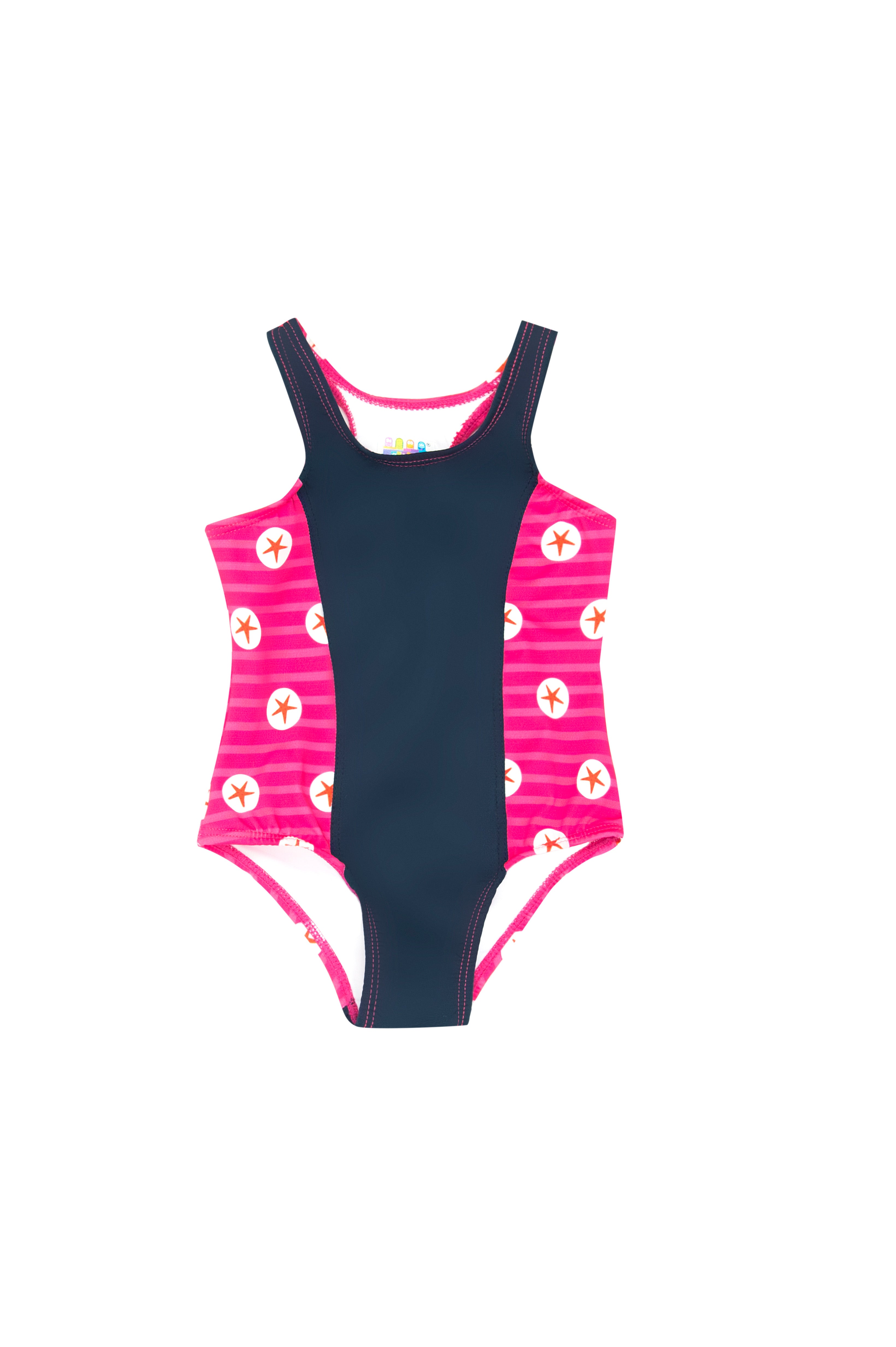 Vestido de baño enterizo para bebé multicolor con estampado navy star - Ref 406