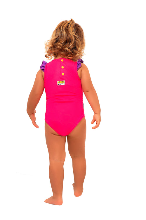 Vestido de Baño de bebé niña, Enterizo Arcoiris / Protección UV