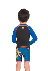 Vestido de baño dos piezas para niño con motivo pulpo buceador / Ref 507