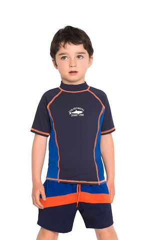 Vestido de baño dos piezas para niño con estampado de Aventuras Acuáticas/ Ref 504