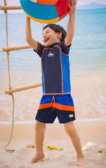 Camiseta de baño manga corta para niño con motivo shark zone / Ref 512