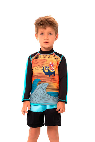 Vestido de baño dos piezas para niño con motivo de surf / Ref 506