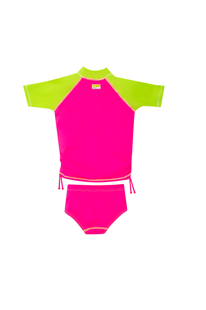 Vestido de baño dos piezas para niña colores tropicales  / Ref 805
