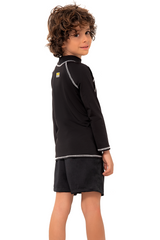 Camiseta de baño manga larga negra para niño / Ref 723