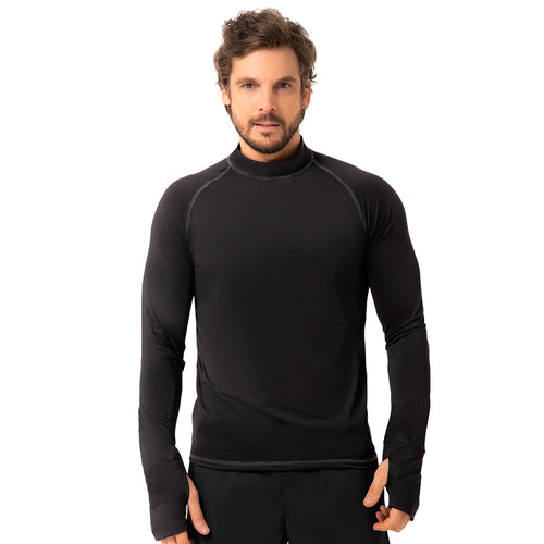 Camiseta manga larga negra para hombre - Protección UV