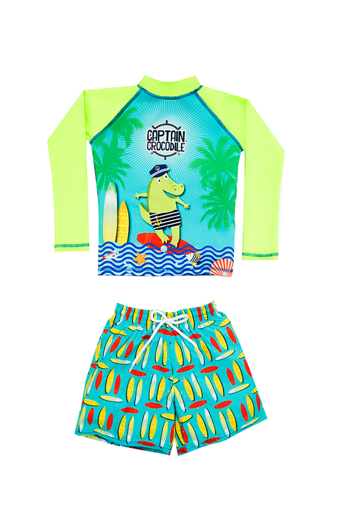 Traje de Baño para Bebé Niño Manga Larga Surf con Protección UV / Ref 305