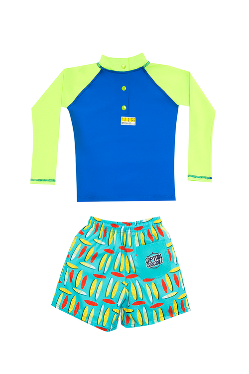 Traje de Baño para Bebé Niño Manga Larga Surf con Protección UV / Ref 305