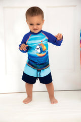 Traje de Baño para Bebé Niño Manga Larga Tiburón con Protección UV / Ref 319